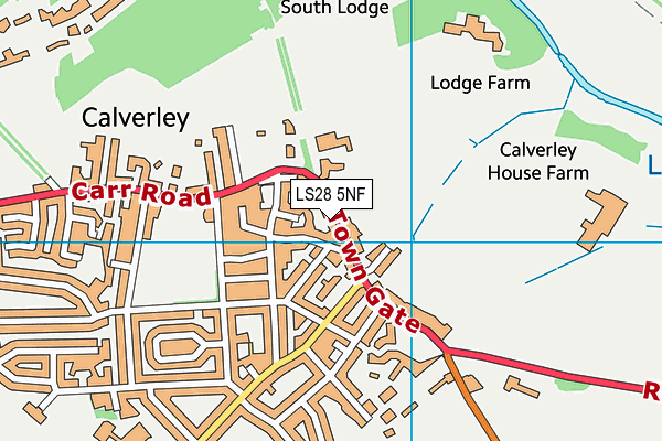 Calverley C Of E Primary School map (LS28 5NF) - OS VectorMap District (Ordnance Survey)