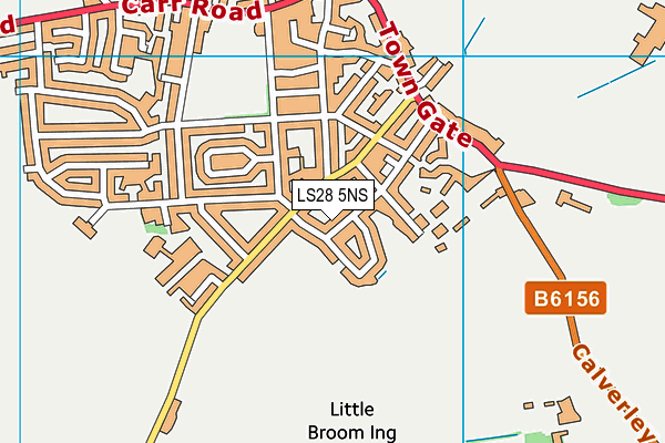 LS28 5NS map - OS VectorMap District (Ordnance Survey)