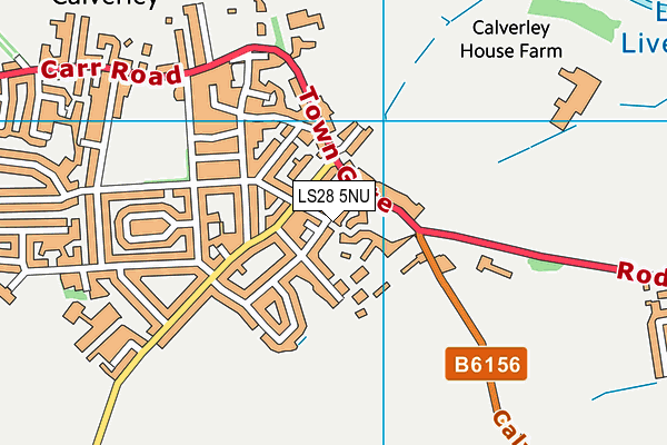 LS28 5NU map - OS VectorMap District (Ordnance Survey)