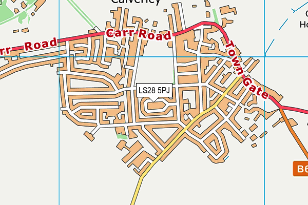LS28 5PJ map - OS VectorMap District (Ordnance Survey)