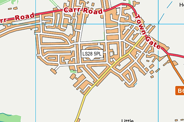 LS28 5PL map - OS VectorMap District (Ordnance Survey)