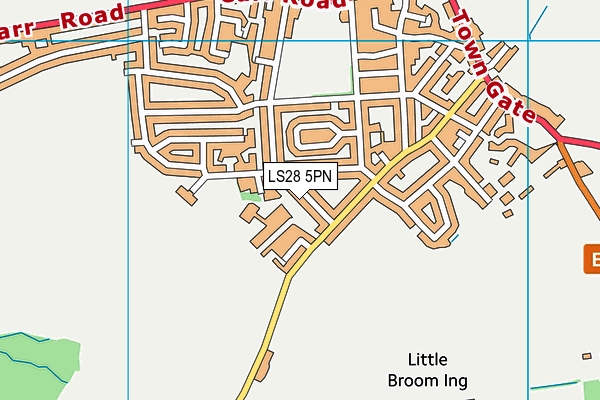 LS28 5PN map - OS VectorMap District (Ordnance Survey)
