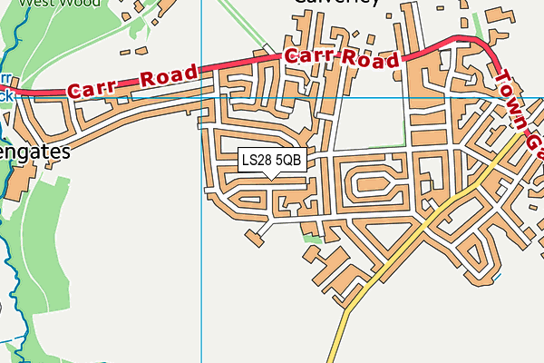 LS28 5QB map - OS VectorMap District (Ordnance Survey)