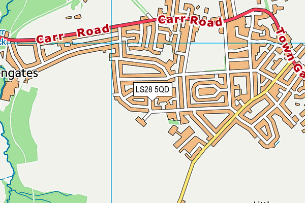 LS28 5QD map - OS VectorMap District (Ordnance Survey)