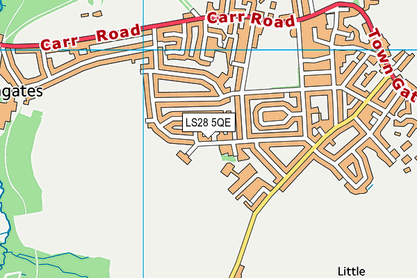 LS28 5QE map - OS VectorMap District (Ordnance Survey)