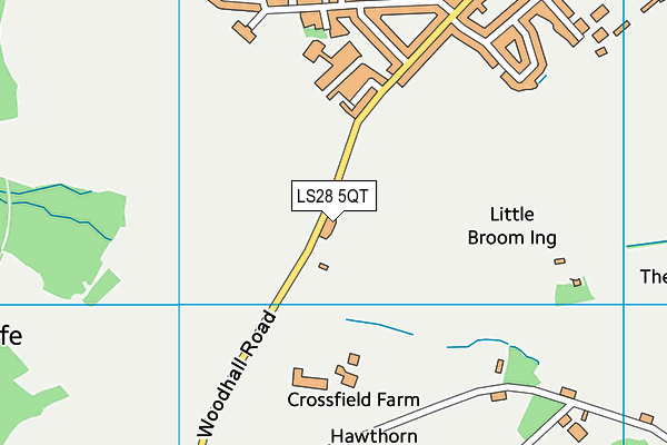 LS28 5QT map - OS VectorMap District (Ordnance Survey)