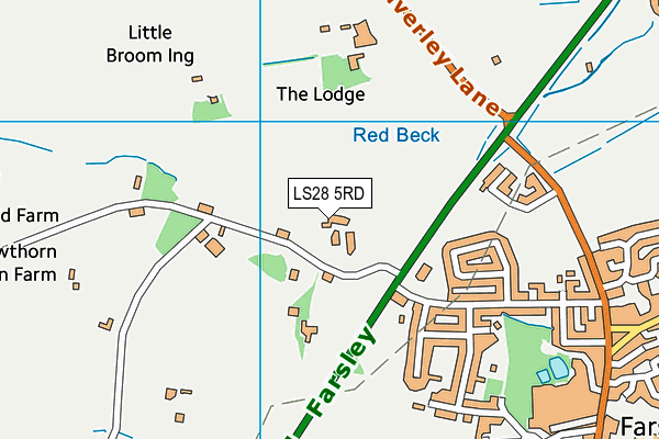 LS28 5RD map - OS VectorMap District (Ordnance Survey)