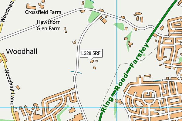 LS28 5RF map - OS VectorMap District (Ordnance Survey)