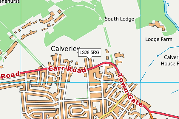 LS28 5RG map - OS VectorMap District (Ordnance Survey)