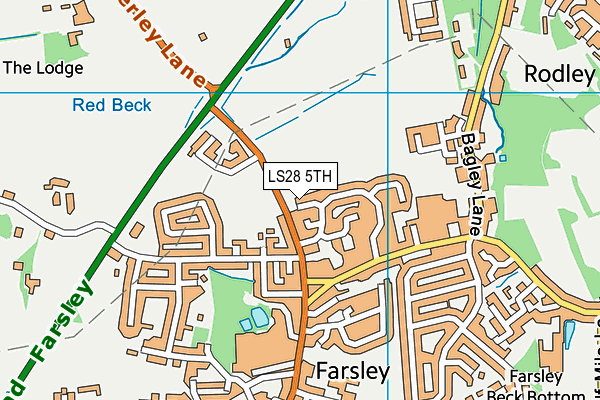 LS28 5TH map - OS VectorMap District (Ordnance Survey)