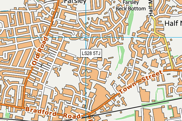 LS28 5TJ map - OS VectorMap District (Ordnance Survey)