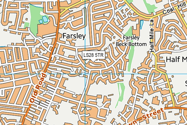 LS28 5TR map - OS VectorMap District (Ordnance Survey)