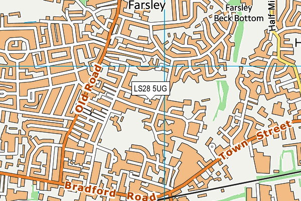 Hainsworth Park map (LS28 5UG) - OS VectorMap District (Ordnance Survey)