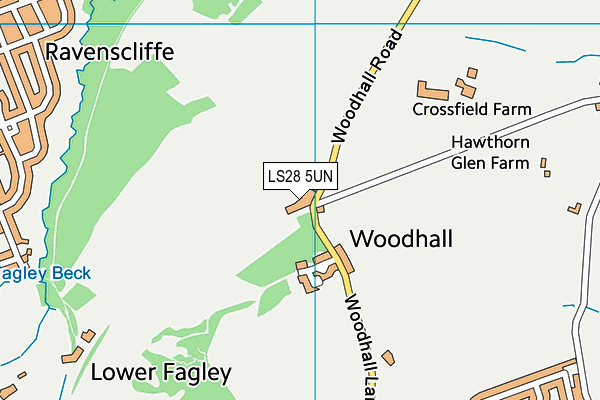 Woodhall Hills Golf Club map (LS28 5UN) - OS VectorMap District (Ordnance Survey)