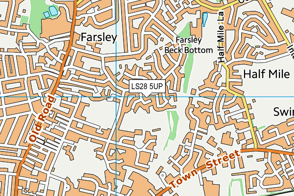 LS28 5UP map - OS VectorMap District (Ordnance Survey)