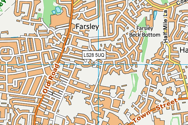 LS28 5UQ map - OS VectorMap District (Ordnance Survey)