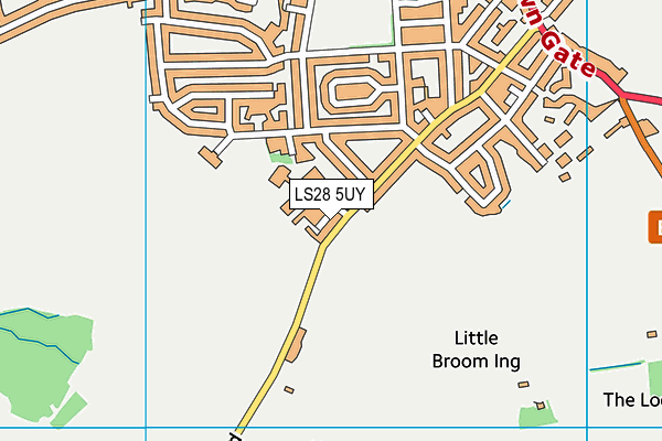 LS28 5UY map - OS VectorMap District (Ordnance Survey)