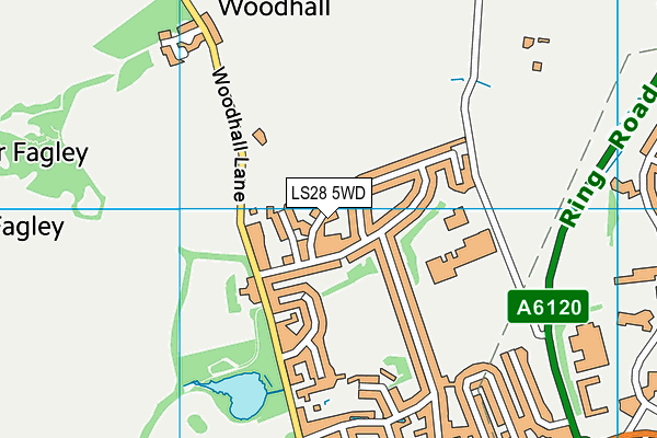 LS28 5WD map - OS VectorMap District (Ordnance Survey)