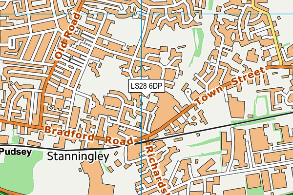 LS28 6DP map - OS VectorMap District (Ordnance Survey)