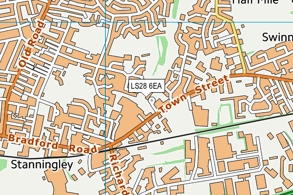 LS28 6EA map - OS VectorMap District (Ordnance Survey)