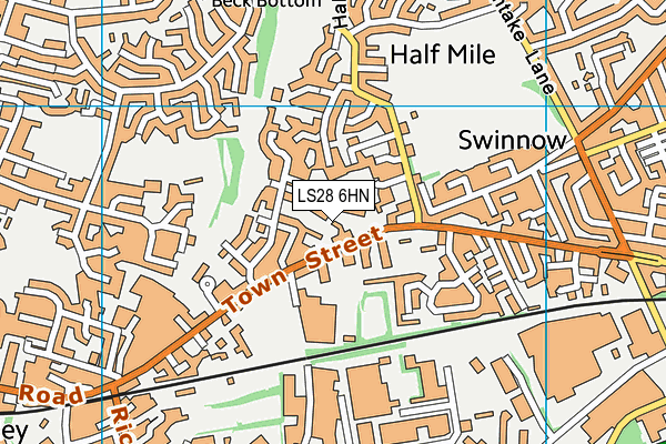 LS28 6HN map - OS VectorMap District (Ordnance Survey)