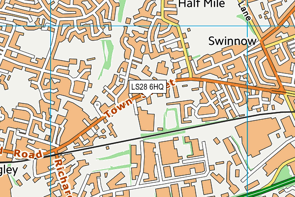 LS28 6HQ map - OS VectorMap District (Ordnance Survey)