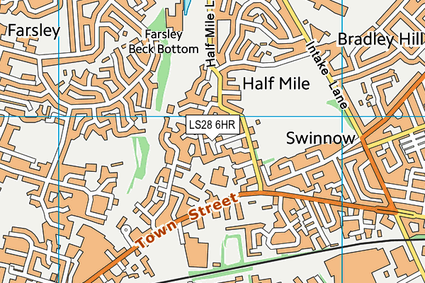 LS28 6HR map - OS VectorMap District (Ordnance Survey)