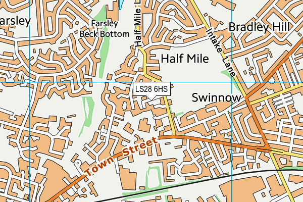 LS28 6HS map - OS VectorMap District (Ordnance Survey)