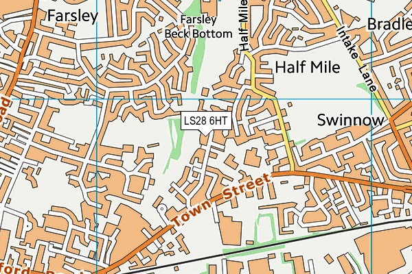 LS28 6HT map - OS VectorMap District (Ordnance Survey)