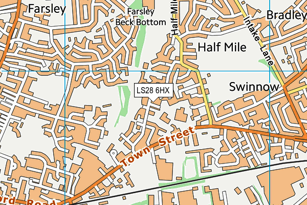 LS28 6HX map - OS VectorMap District (Ordnance Survey)