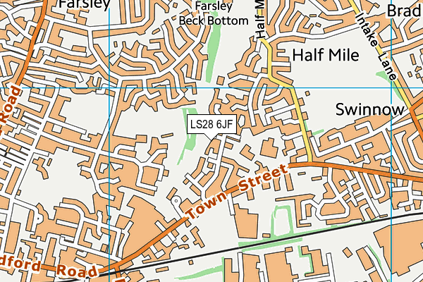 LS28 6JF map - OS VectorMap District (Ordnance Survey)
