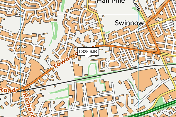 LS28 6JR map - OS VectorMap District (Ordnance Survey)