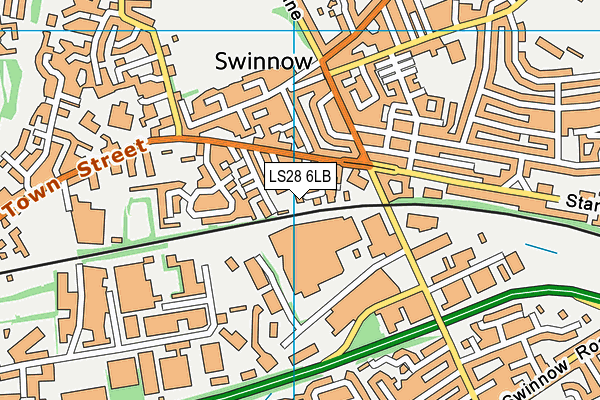 LS28 6LB map - OS VectorMap District (Ordnance Survey)