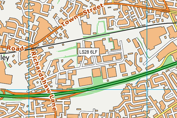 LS28 6LF map - OS VectorMap District (Ordnance Survey)
