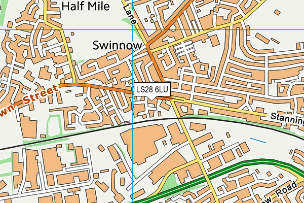 LS28 6LU map - OS VectorMap District (Ordnance Survey)
