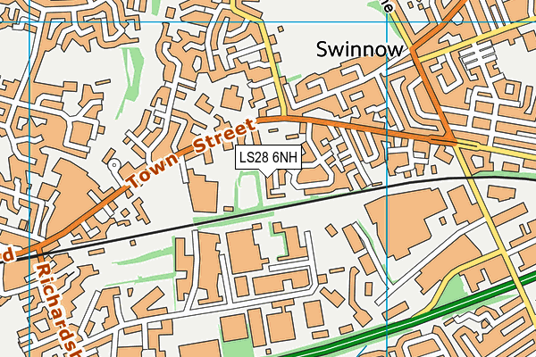 LS28 6NH map - OS VectorMap District (Ordnance Survey)