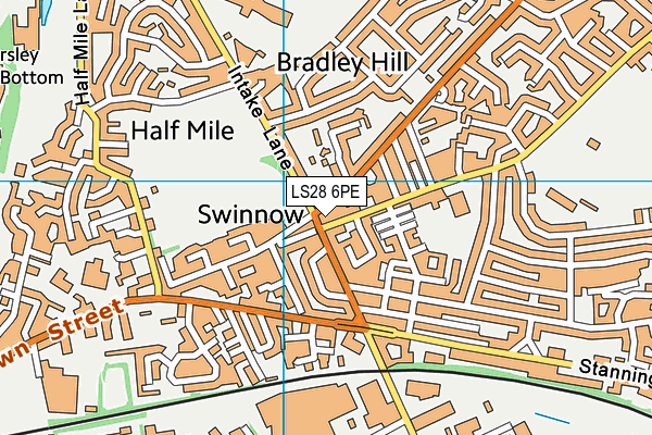 Stanningley Primary School map (LS28 6PE) - OS VectorMap District (Ordnance Survey)