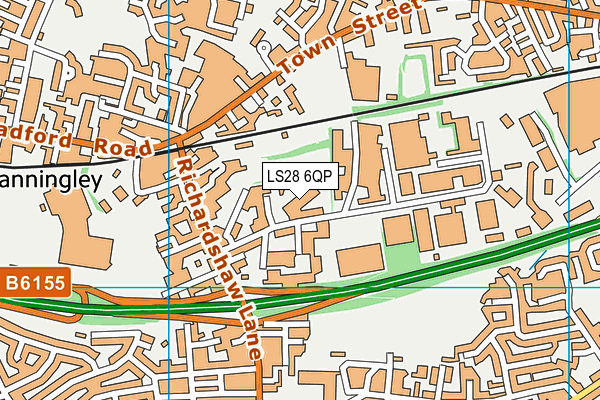 LS28 6QP map - OS VectorMap District (Ordnance Survey)