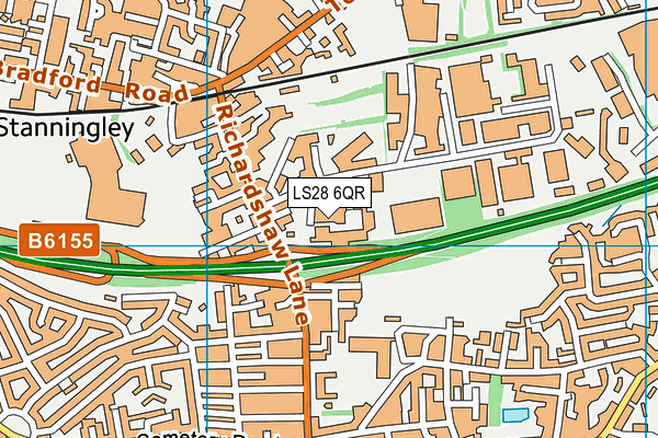 LS28 6QR map - OS VectorMap District (Ordnance Survey)