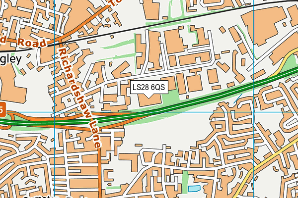 LS28 6QS map - OS VectorMap District (Ordnance Survey)