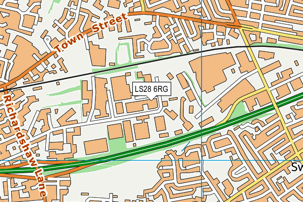 LS28 6RG map - OS VectorMap District (Ordnance Survey)