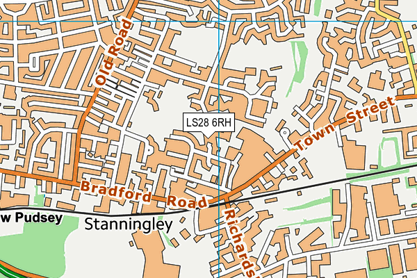 LS28 6RH map - OS VectorMap District (Ordnance Survey)