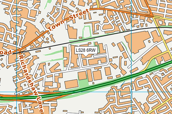 LS28 6RW map - OS VectorMap District (Ordnance Survey)