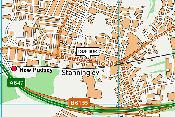 Map of PUDSEY DRY CLEANING LIMITED at district scale
