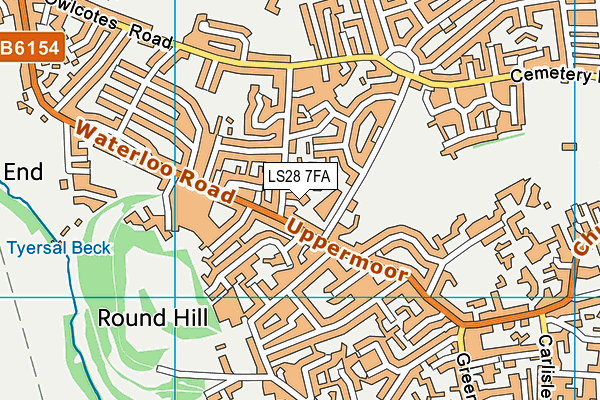 LS28 7FA map - OS VectorMap District (Ordnance Survey)