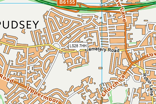 LS28 7HH map - OS VectorMap District (Ordnance Survey)