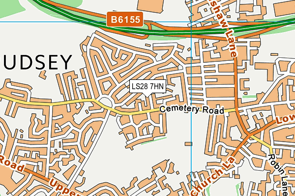 LS28 7HN map - OS VectorMap District (Ordnance Survey)