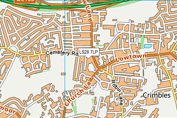 LS28 7LP map - OS VectorMap District (Ordnance Survey)