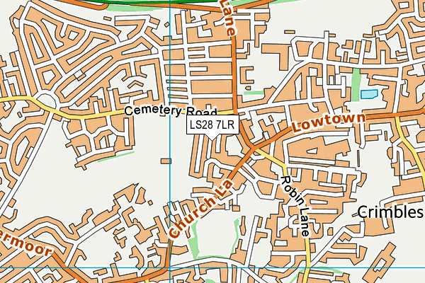 LS28 7LR map - OS VectorMap District (Ordnance Survey)