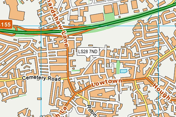 LS28 7ND map - OS VectorMap District (Ordnance Survey)